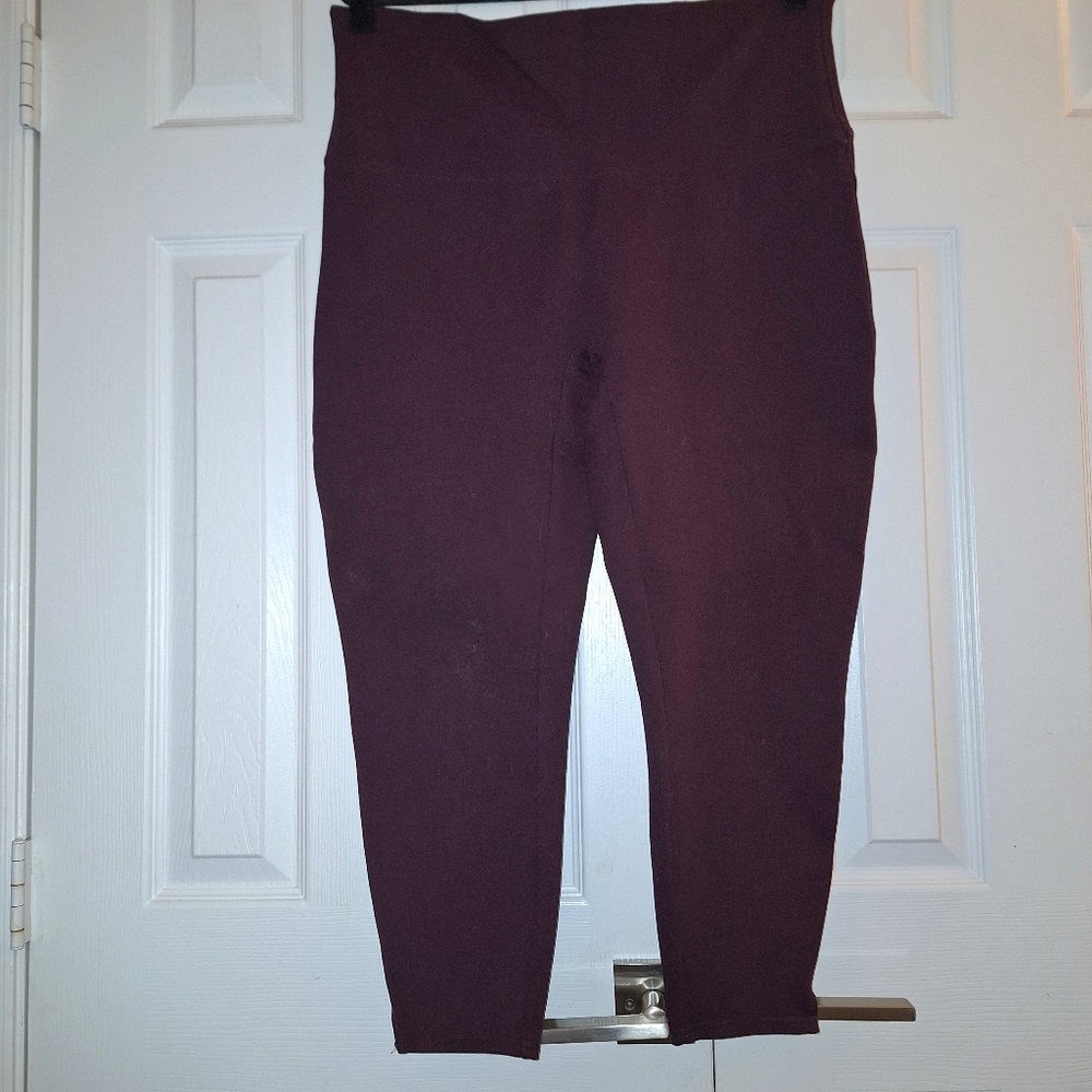 Spanx High Waisted Legging Burgundy Size 2X Petite